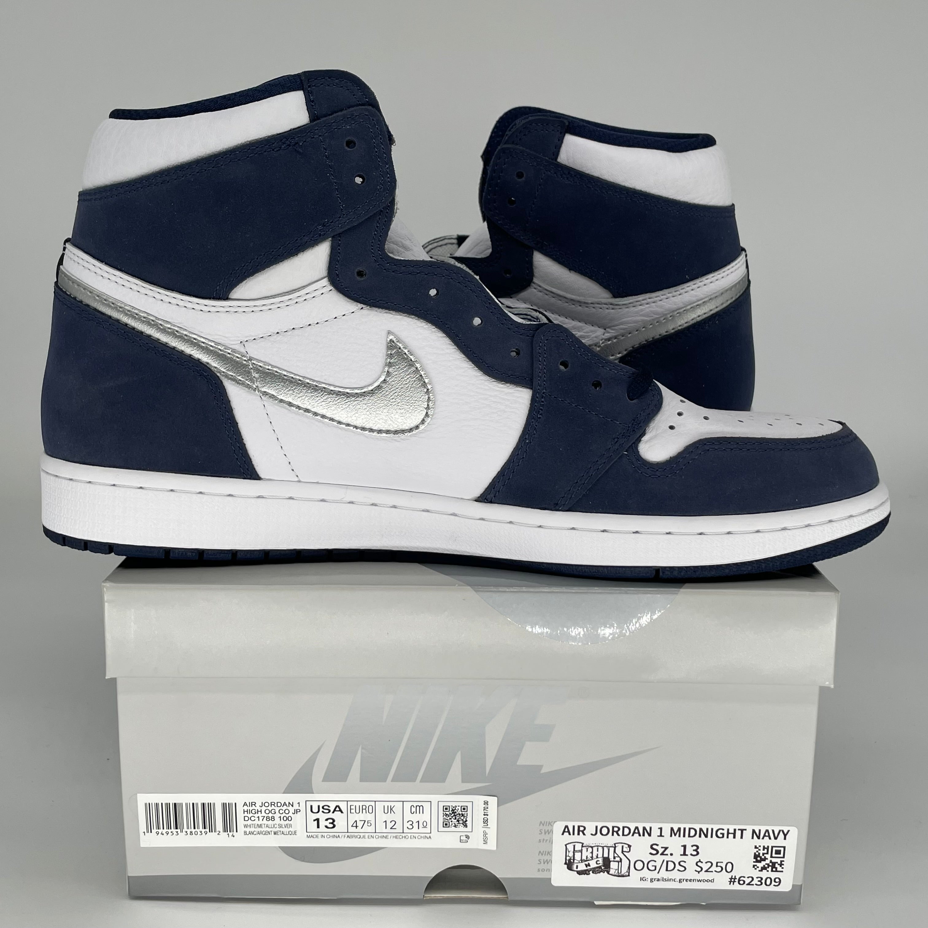 AIR JORDAN 1 CO JAPAN MIDNIGHT NAVY SIZE 13 DC1788-100