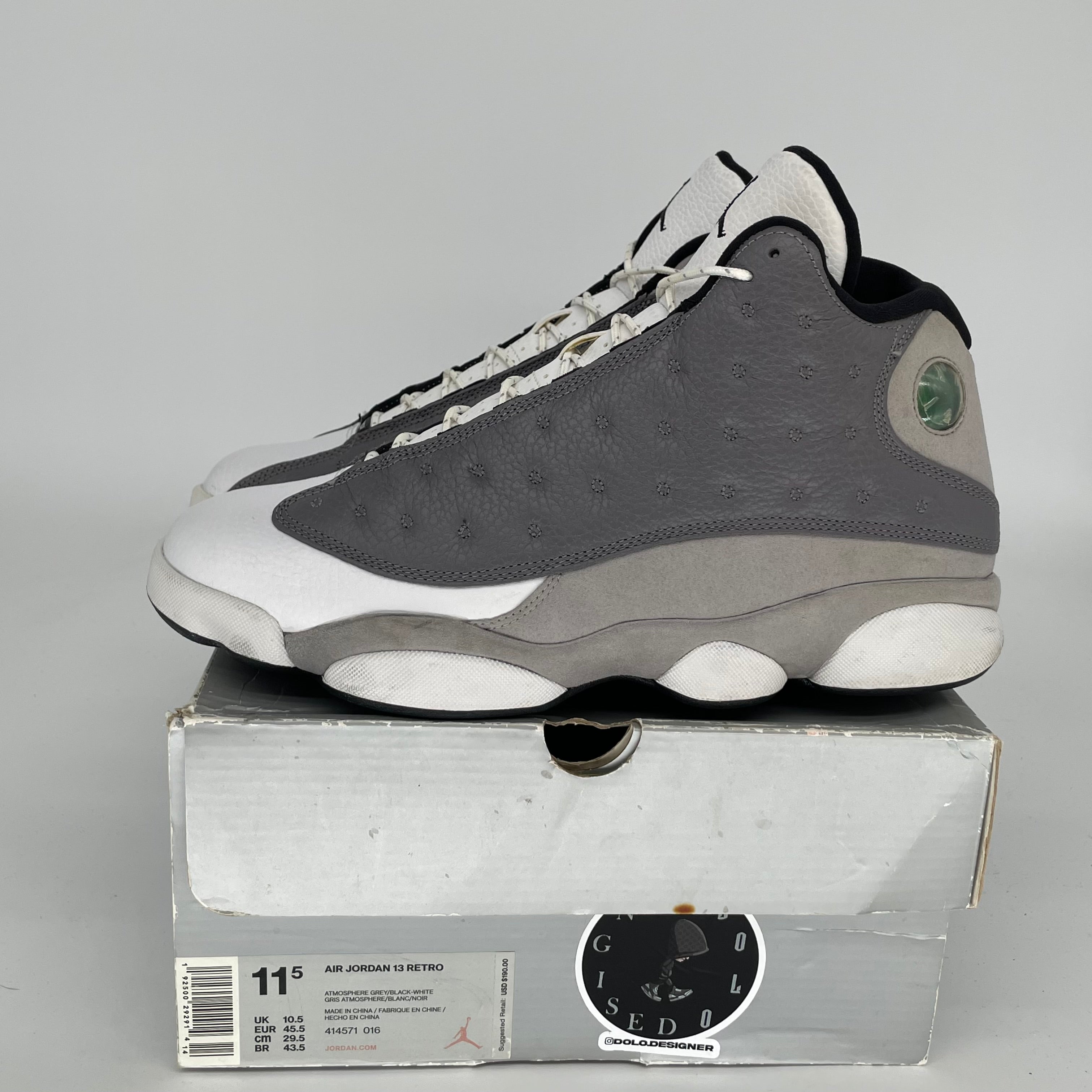 AIR JORDAN 13 ATMOSPHERE GREY SIZE 11.5 414571-016