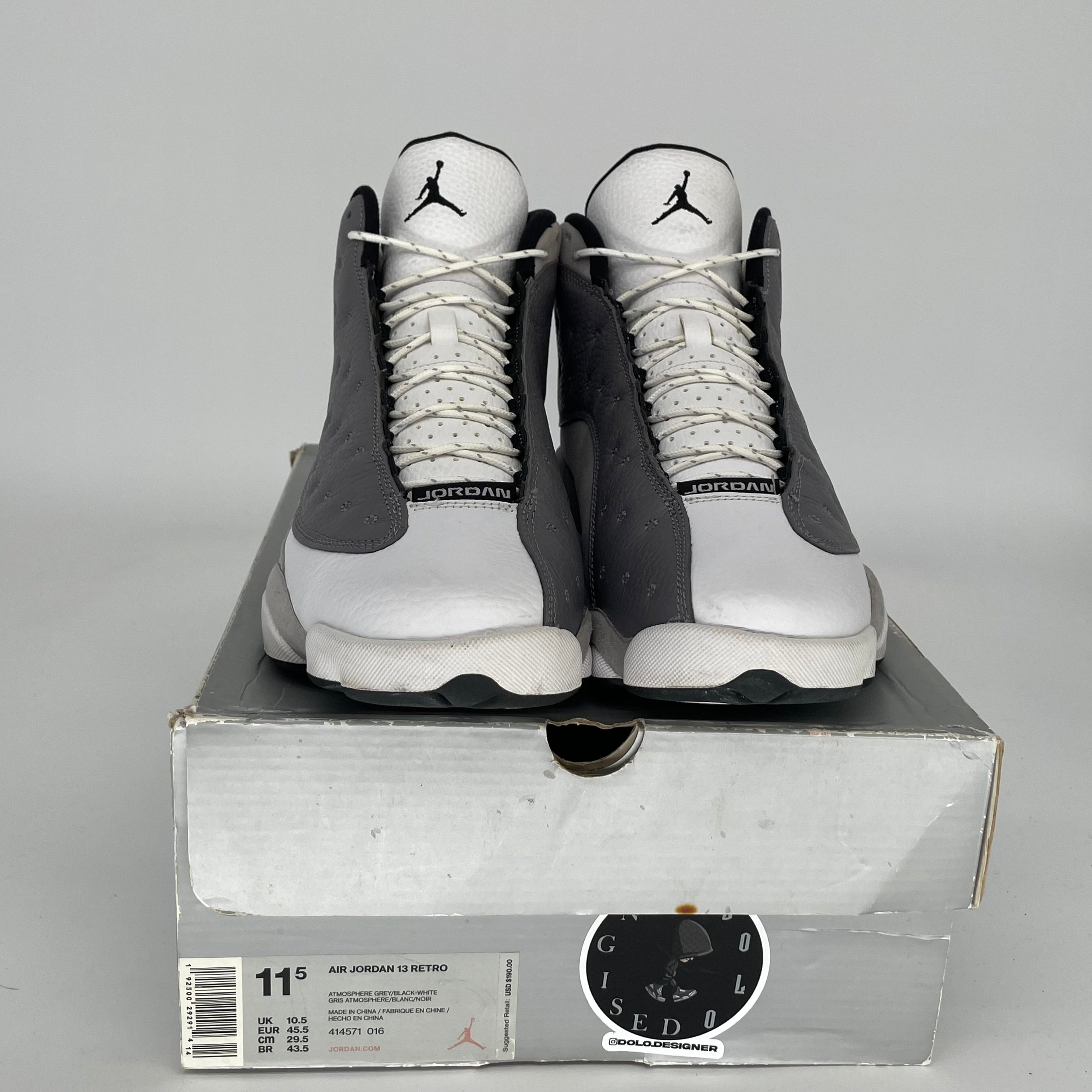 AIR JORDAN 13 ATMOSPHERE GREY SIZE 11.5 414571-016