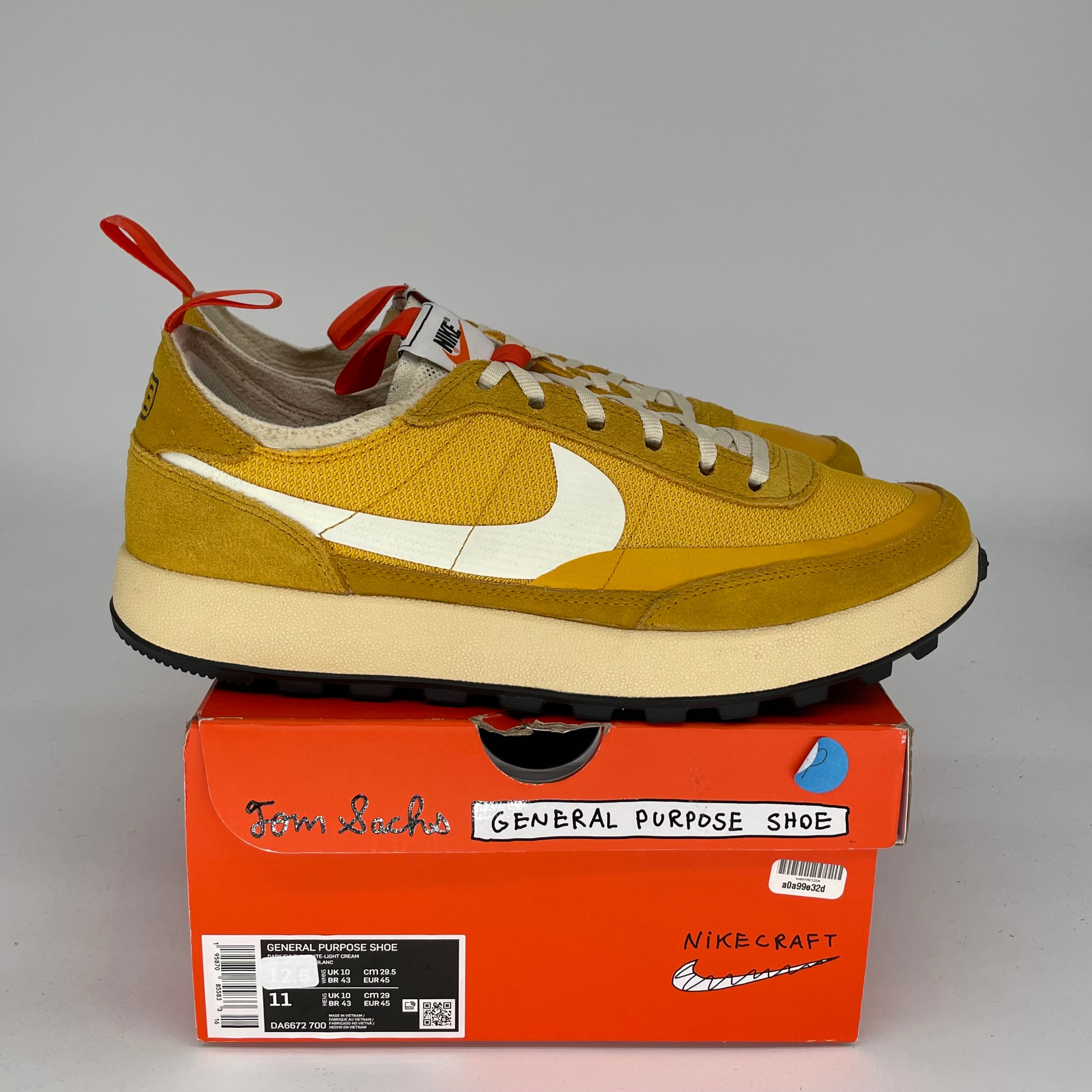 NIKE GENERAL PURPOSE SHOE TOM SACHS DARK SULFUR W SIZE 11/12.5W DA6672-700