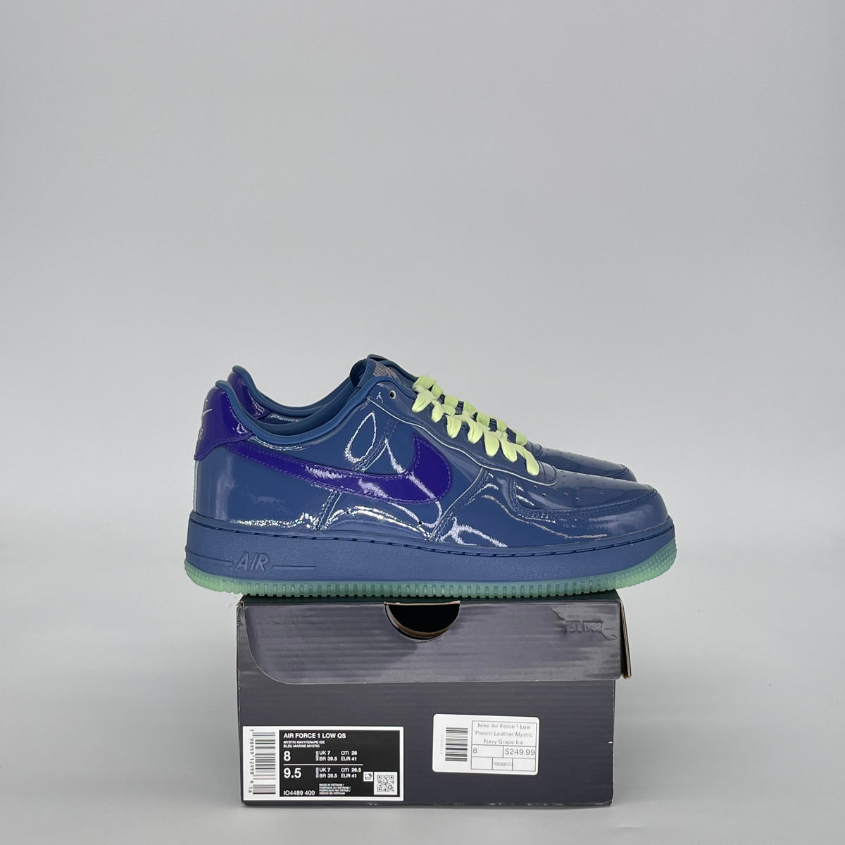 Nike Air Force 1 Low Patent Leather Mystic Navy Grape Ice