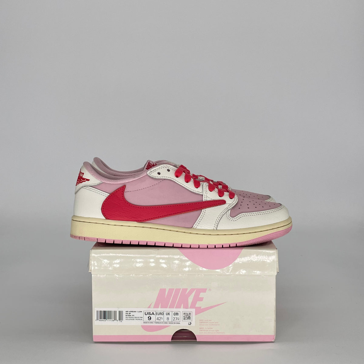 Jordan 1 Retro Low OG SP Travis Scott Sail Tropical Pink