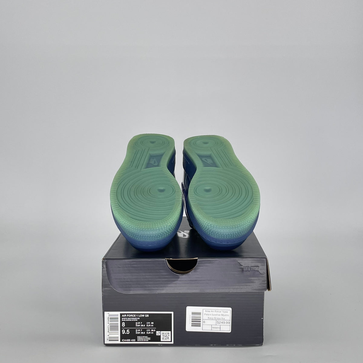 Nike Air Force 1 Low Patent Leather Mystic Navy Grape Ice
