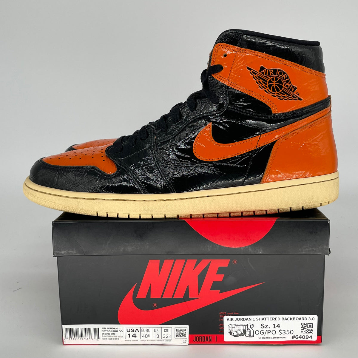 Jordan 1 Retro High Shattered Backboard 3.0