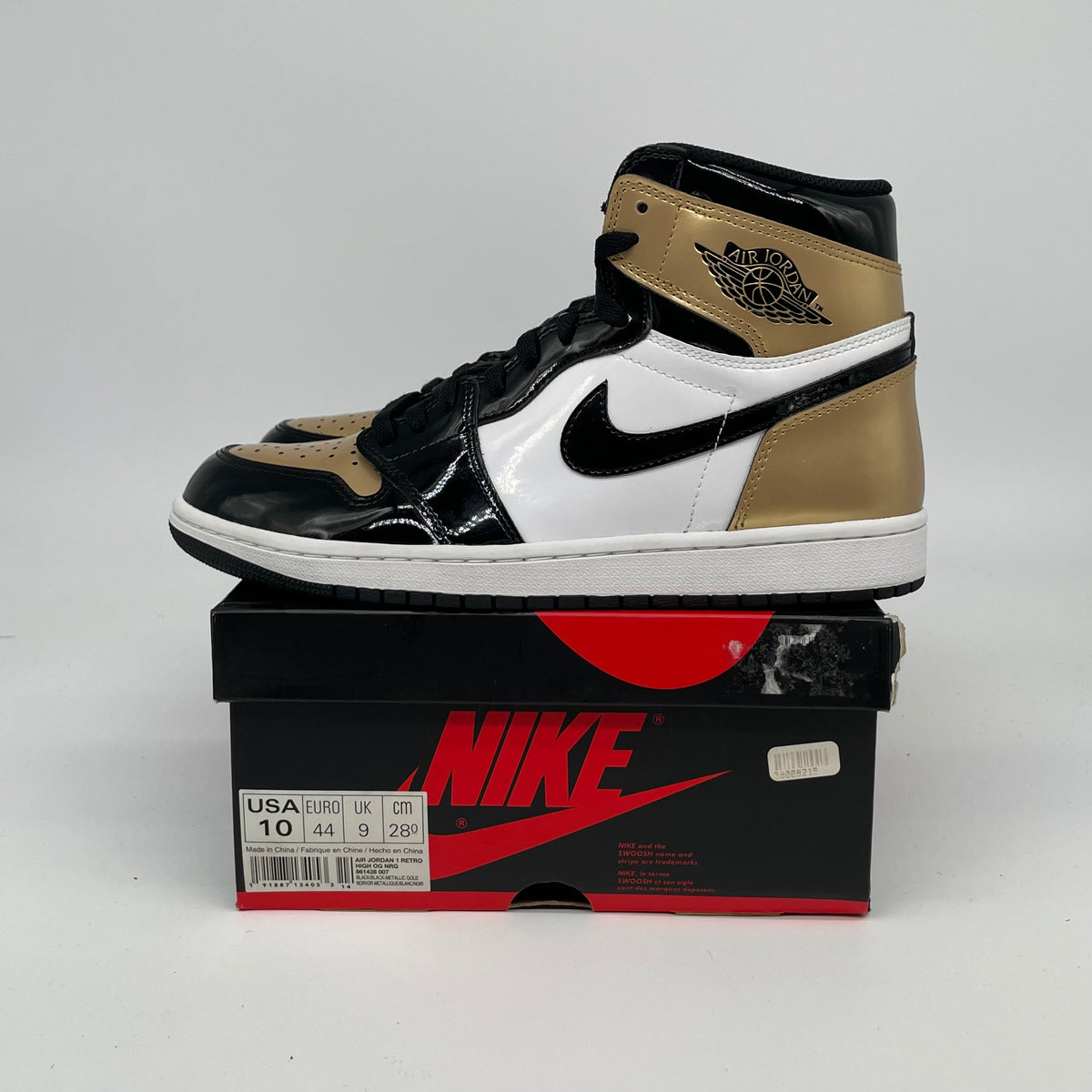 Jordan 1 Retro High NRG Patent Gold Toe