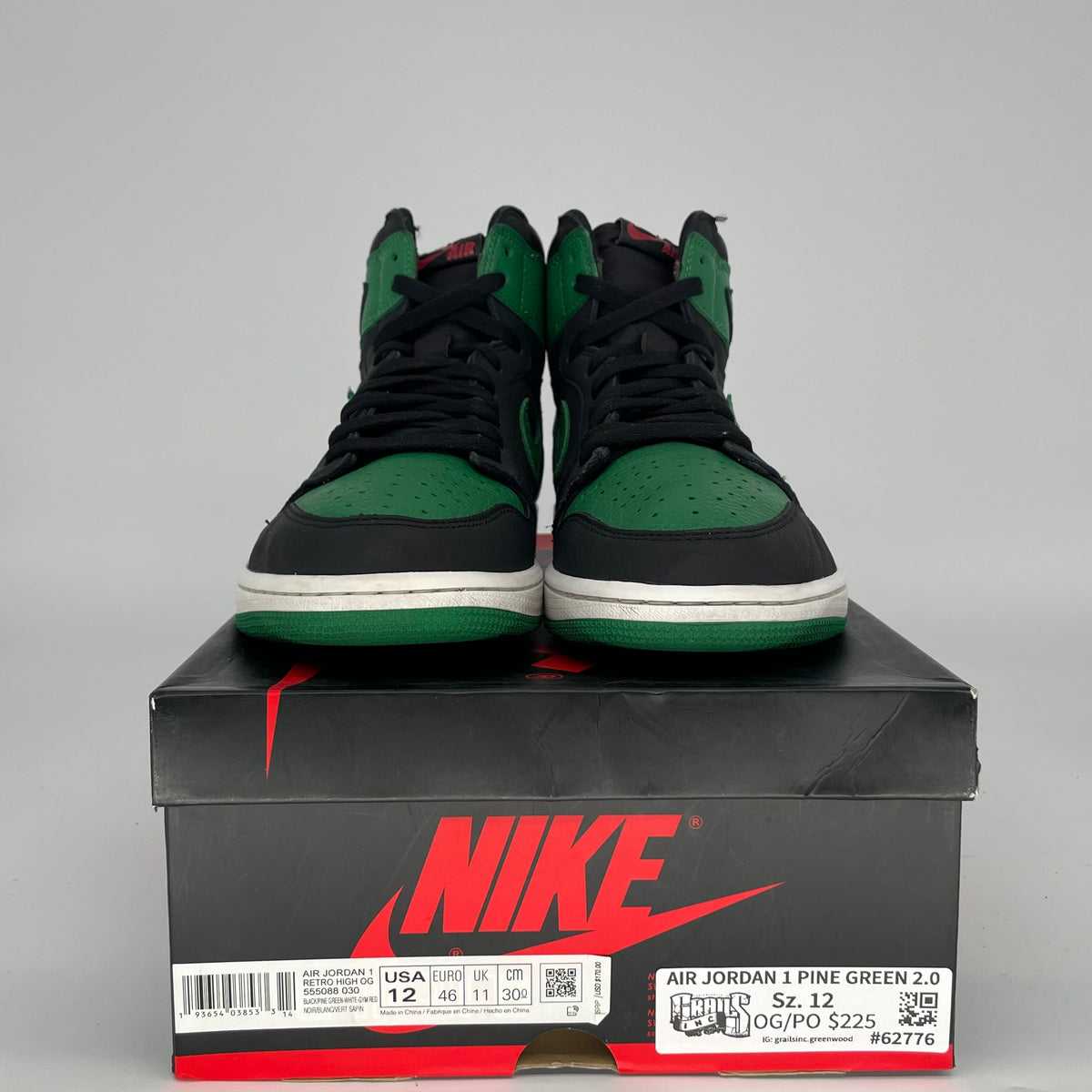 Jordan 1 Retro High Pine Green Black