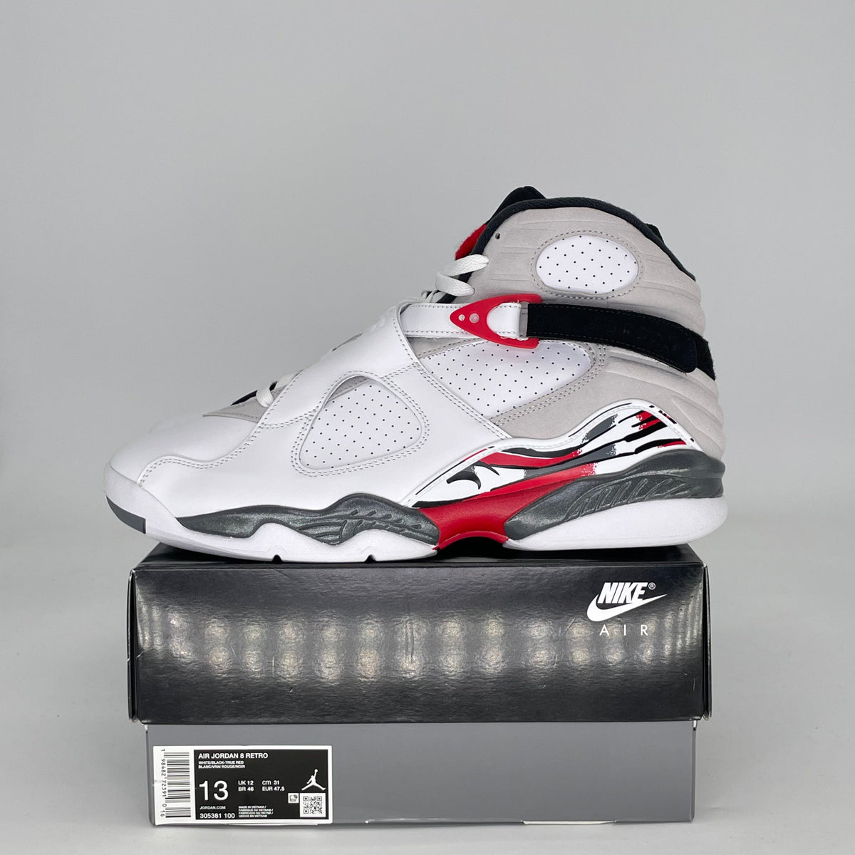 Jordan 8 Retro White True Red (2025)
