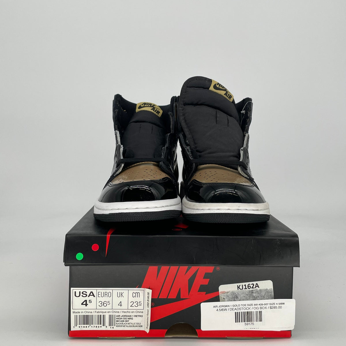Jordan 1 Retro High NRG Patent Gold Toe