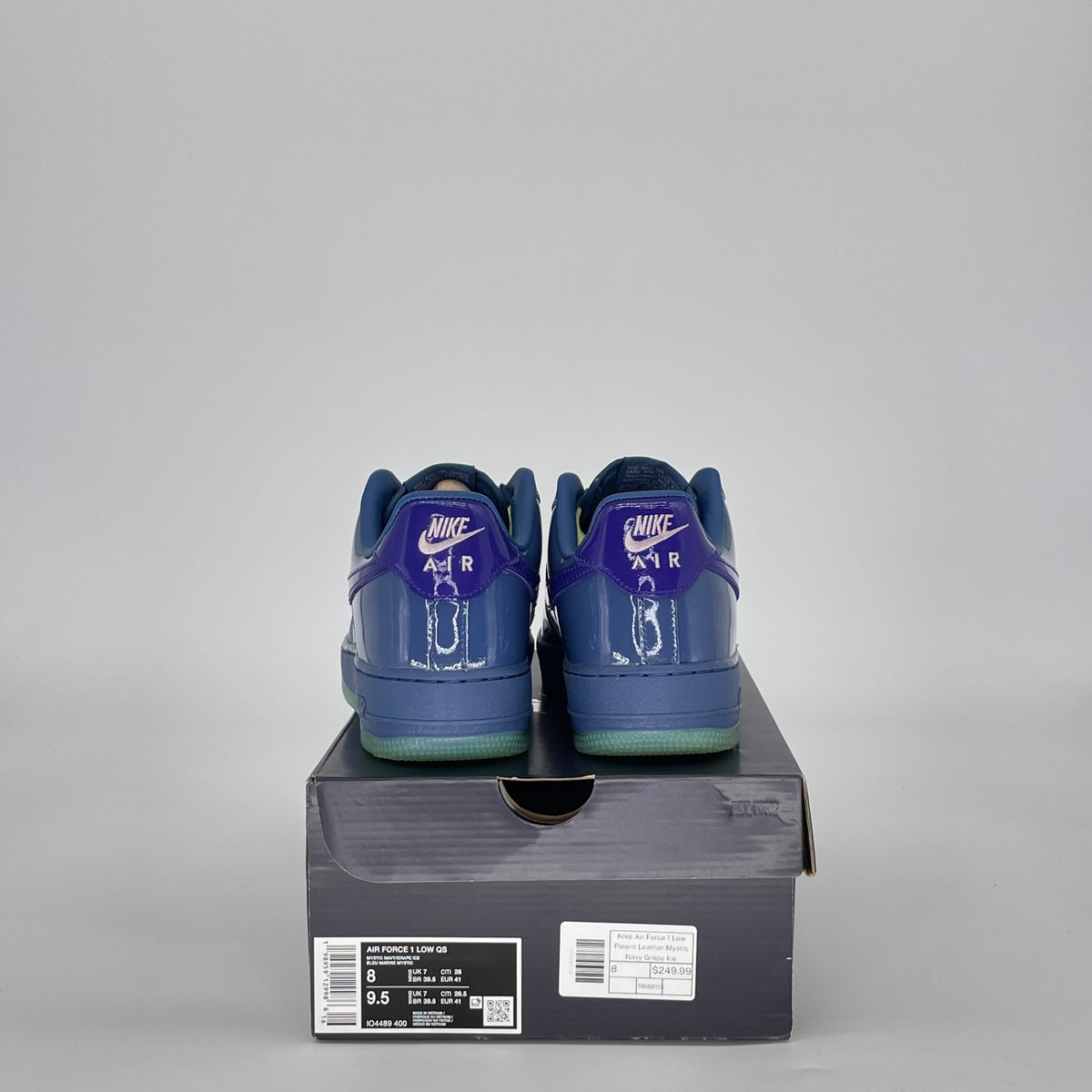 Nike Air Force 1 Low Patent Leather Mystic Navy Grape Ice