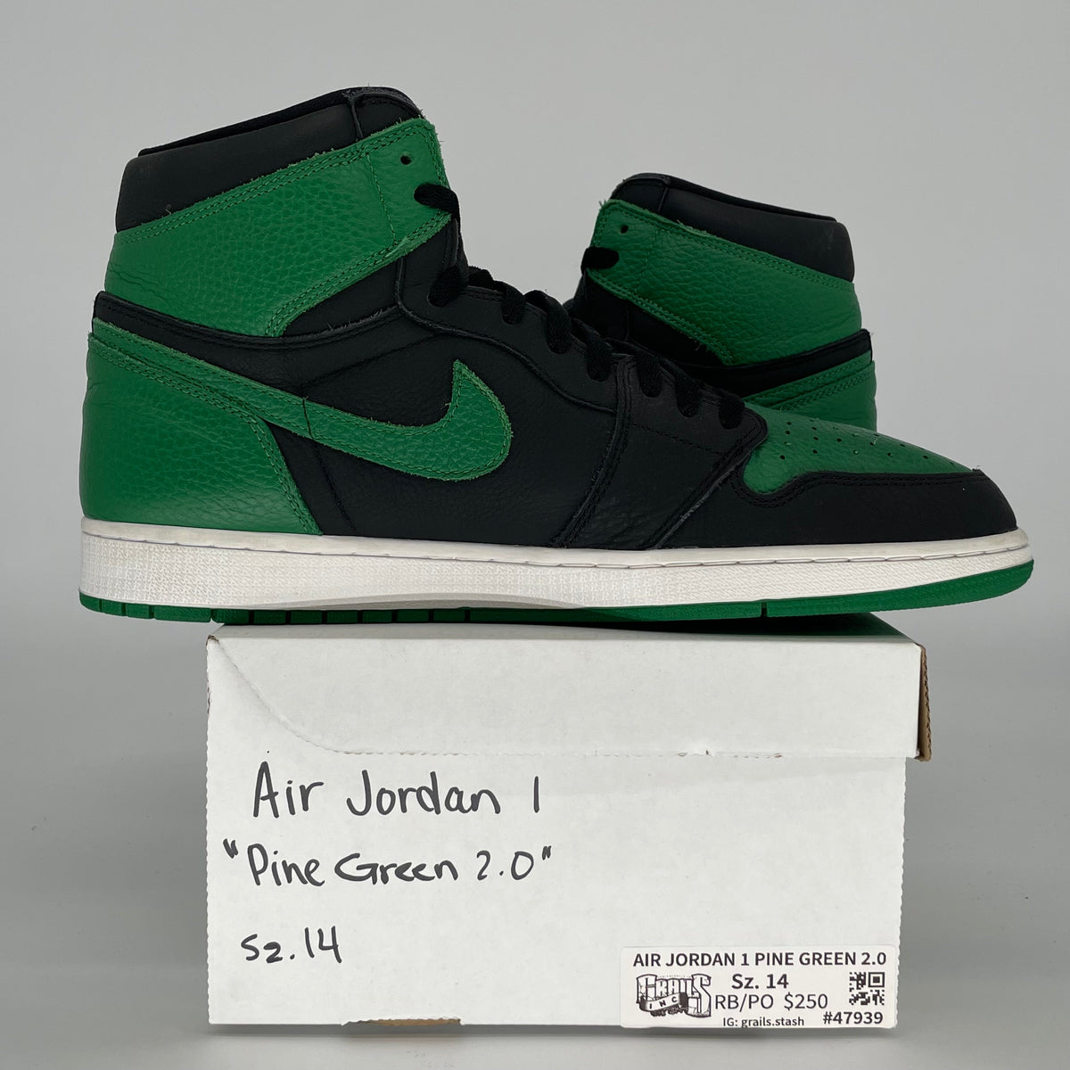 Jordan 1 Retro High Pine Green Black
