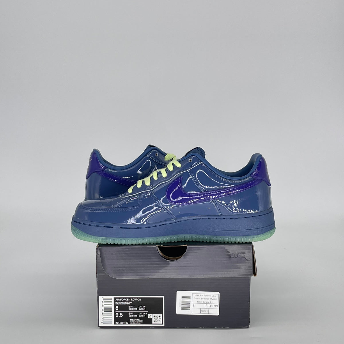 Nike Air Force 1 Low Patent Leather Mystic Navy Grape Ice