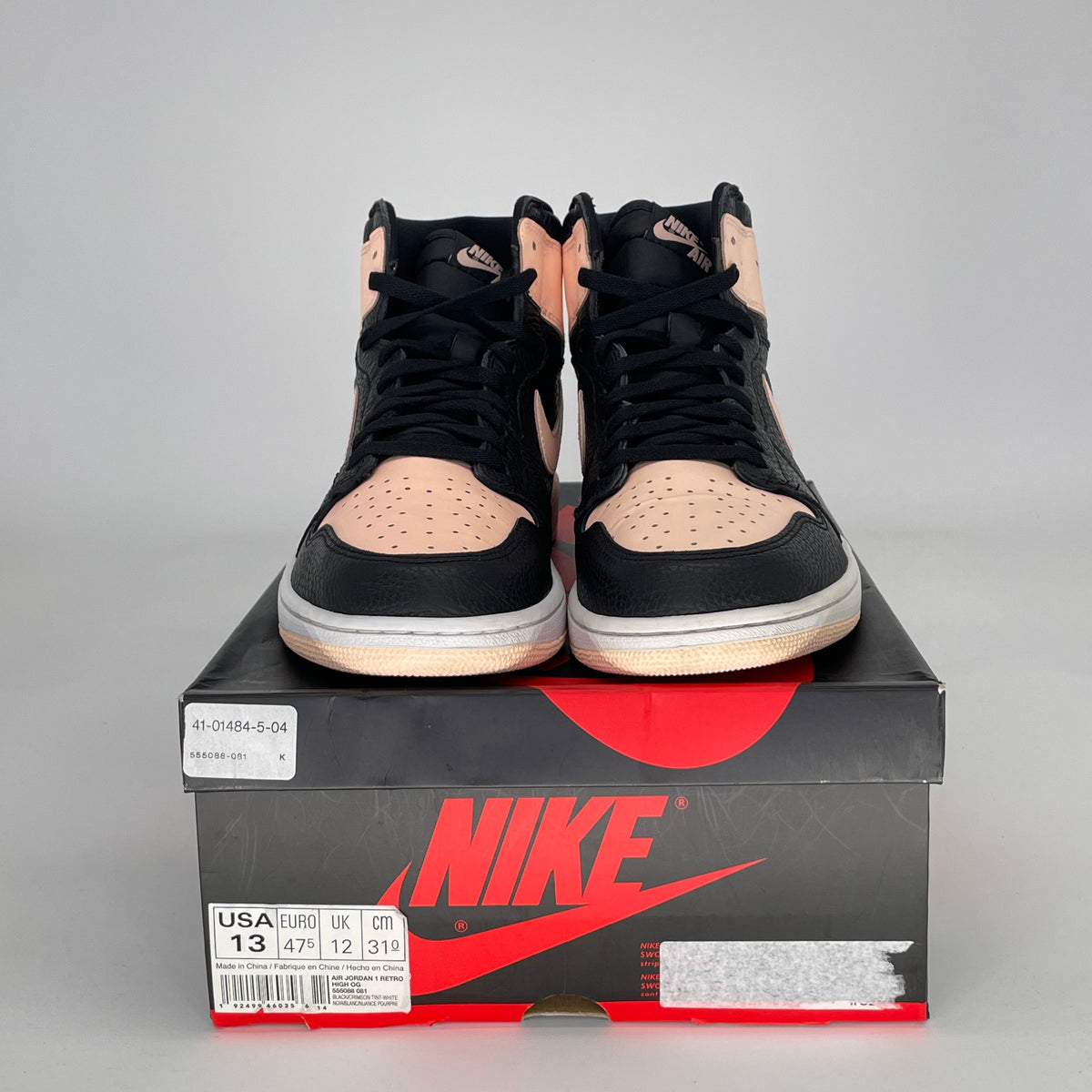 Jordan 1 Retro High Black Crimson Tint