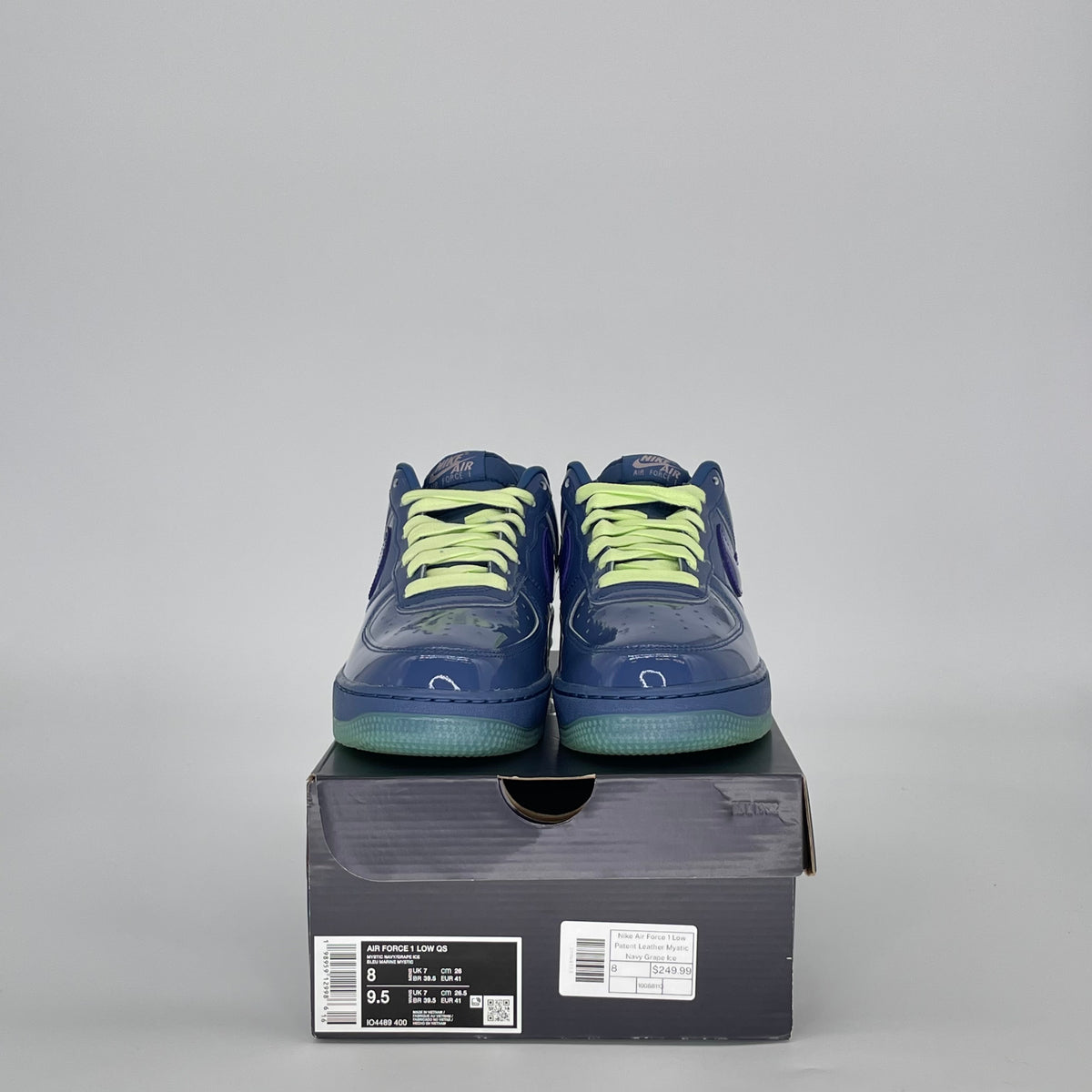 Nike Air Force 1 Low Patent Leather Mystic Navy Grape Ice